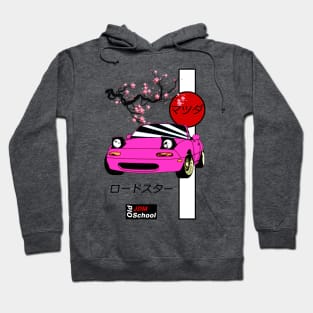 JDM Miata Pink Red Sun Edition Hoodie